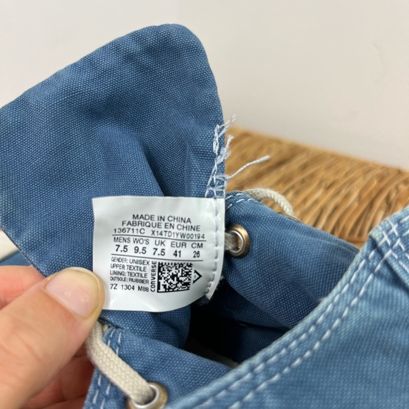 Converse Chuck Taylor Washed High Top Sneakers Sz 9.5 - Picture 11 of 11